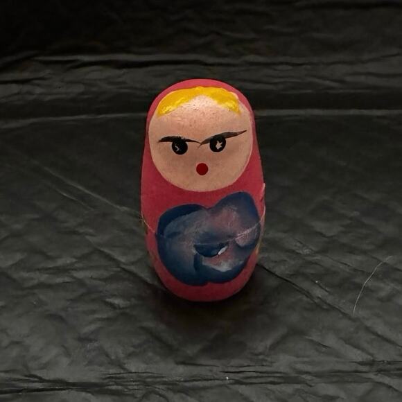 VTG Hand-painted Matryoshka Russian Wood Nesting Dolls Set of 5 - Picture 11 of 15